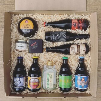 Dubbel bierplezier geschenkpakket bovenaanzicht